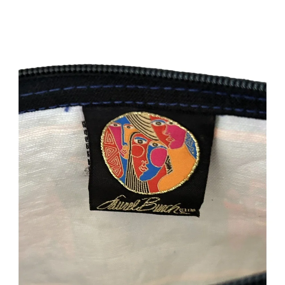Laurel Burch Cosmetic Bag Pouch Tasai Cats Colorful Canvas‎